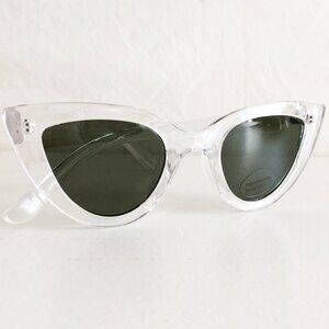 Clear Transparent Cat Eye Sunglasses
